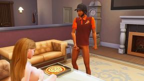 family taboo perverted stepdaughter seduced a pizza delivery guy and seduced him to cum on pizza (hentai + sims 4 + sfm)