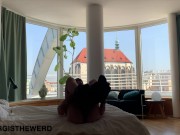jock shows off in the penthouse in Prague