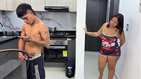 Stepmom's Ass Gets Loaded with Teen's Cum
