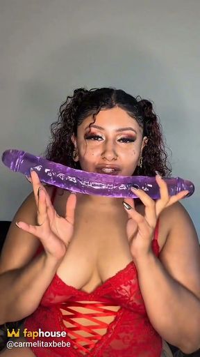 Solo Anal Latina Playing with Dildo