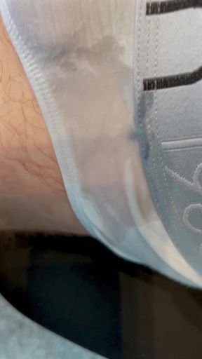 Frenulum Orgasm and Cum by Rubbing My Dick Through My Briefs