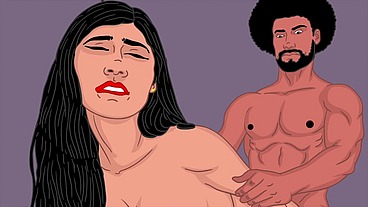 Slim thick big tits and bubble butt arab babe Mia gets fucked hard by a bbc
