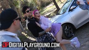 Gangbang of hard cocks for busty MILF Anna Claire Clouds