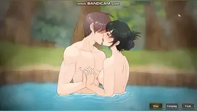 Hot MILF Catherine enjoys big cock in hot spring