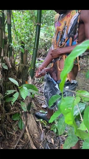 Pouring Cum in the Forest