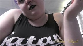 Leashed by your big tiddy Goth ghoulfriend