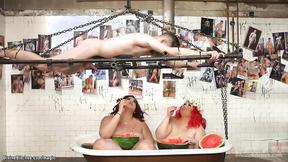 ”BBW femdoms dominating man slave”