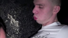 Twink Arab fucked by scally boy in the basement (No audio but music)