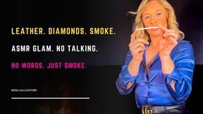 Tranquil ASMR Jewelry Layering While Puffing 120s: Glam Blonde in Satin Blue & Leather with Silent Sensory Cues - Miss Lulu Leather - 4K