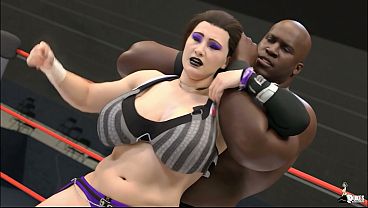 Arrogant wrestler takes on BBC's huge cock in a humbling defeat