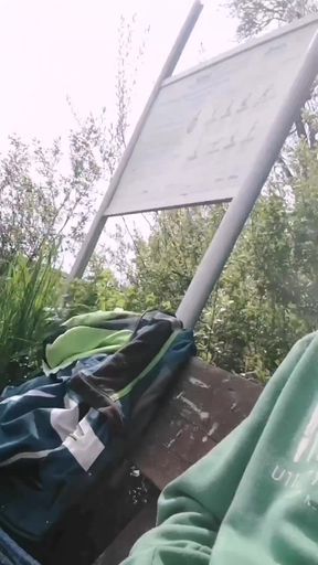 Masturbation outside.