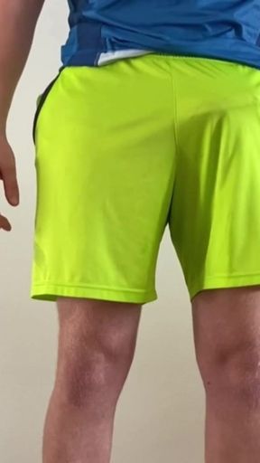 Stunning moment from &quot;Loud moaning hands free cumshot during training&quot;