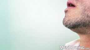 Latino businessman Nicholas Bardem ass pumping drills himself while jerking
