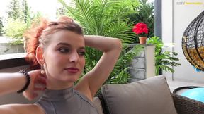 First Time in a Double Fuck! Two Sugar Daddies Fuck a Fitness Girl Hard in a Sex Hostel!