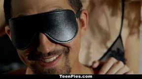 TeenPies Horny Blonde Creampied By Her Blindfolded Step Dad