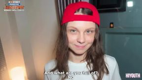 Cute Delivery Girl Eats Pizza, Gets Fucked Hard for It