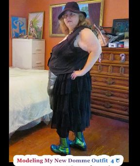 New sexy out fit domme in hat and boots photos taken before we did videos