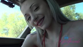 ”Hanging out with beautiful adorable blonde babe CeceliaTaylor & getting a blowjob in the car”