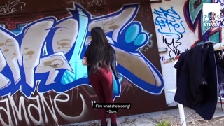 BLACK DICK and HIS BUDDY fuck this SKINNY BITCH: INTERRACIAL THREESOME OUTDOOR! StevenShameDating
