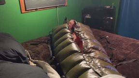 Jerking Off in an Overstuffed Down-Filled Cocoon