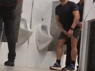 Hot men bathroom action