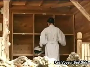 Passionate Japanese Couple Enjoying Steamy Sex in Mixed Public Bath