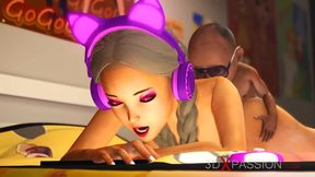 Midget Pervert Fucks Teenage 18+ Gamer Girl From Behind