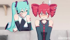 Hatsune Miku X Kasane Teto - Caught Watching Her Porn!