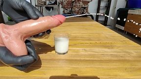 Cumming realistic dildo, long cumming without external tube, sex toy