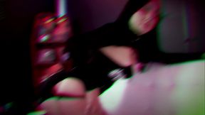 Goth GF gets rough deepthroat, pounded in multiple positions