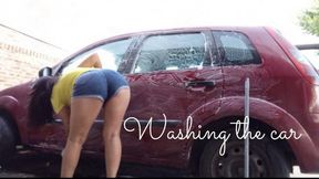 Washing the car