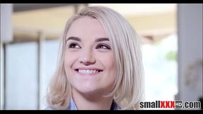 Cute Horny Blonde Tiny Teen Stevie Grey Seduces And Gets Fucked By Her StepDad'_s Work Friend