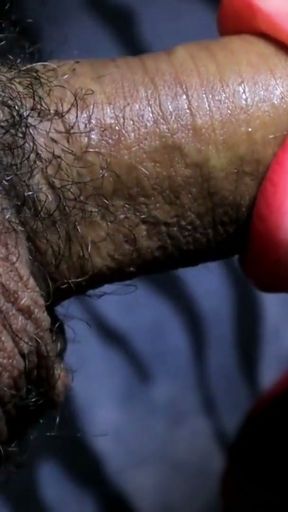 the best blowjob in the world close up the wet mouth very tightly sucks my red slippery head   Clip 1