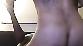 Black Jock Bred by Fur covered White Egghead - Condom-free Amateur Bi-racial