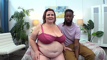 Chubby Old Auntie Lady Lynn Bangs a Black Dude JM1235