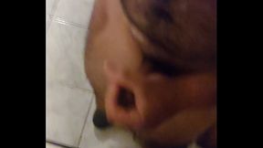 Cumming in front the mirror