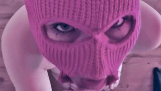 4K CADY NICE With Mask Offer Fellatio Session With Jizzed Penis Sucking Off