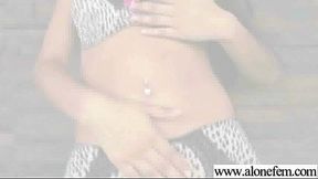 Cute Alone Girl (megan salinas) Masturbates With Sex Dildos Toys clip-19