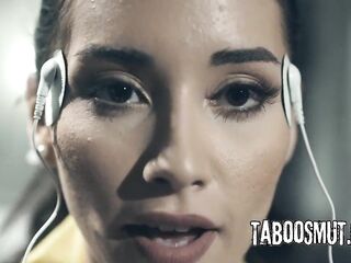 Law Enforcer Screws Brunette hair Housewife In Dystopian Future