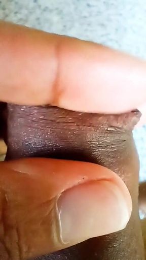 Close up Uncut Cock and Lots of Precum