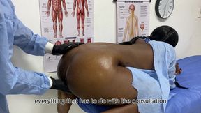 She Goes to the Doctor to Change Her Prostheses and the Doctor Puts His Cock in Her