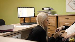 ”Talented real estate agent Karol has to fuck manager for a credit”