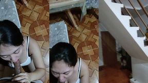 18 year old pinay student. risky sex almost got caught by her room mate