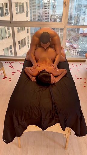 Stepmom Receives Massage by Her Stepson with Risky Cum Ep. 3