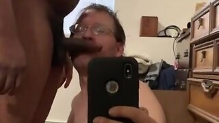 Trailer trash white faggot blowing bbc