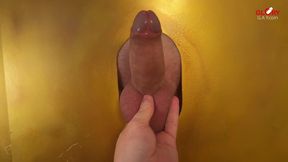 Massive Thick Stepdaddy Unloads at the Gloryhole - Gagging &amp; Gulping Time