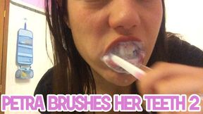 Petra brushes her teeth 2 - HD