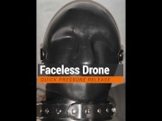 faceless rubber drone shooting his load