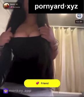 Amateur teen reacts to webcam sex