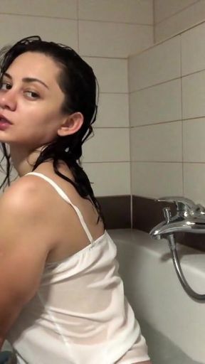 Key moment from &quot;Jeans wet fetish&quot;